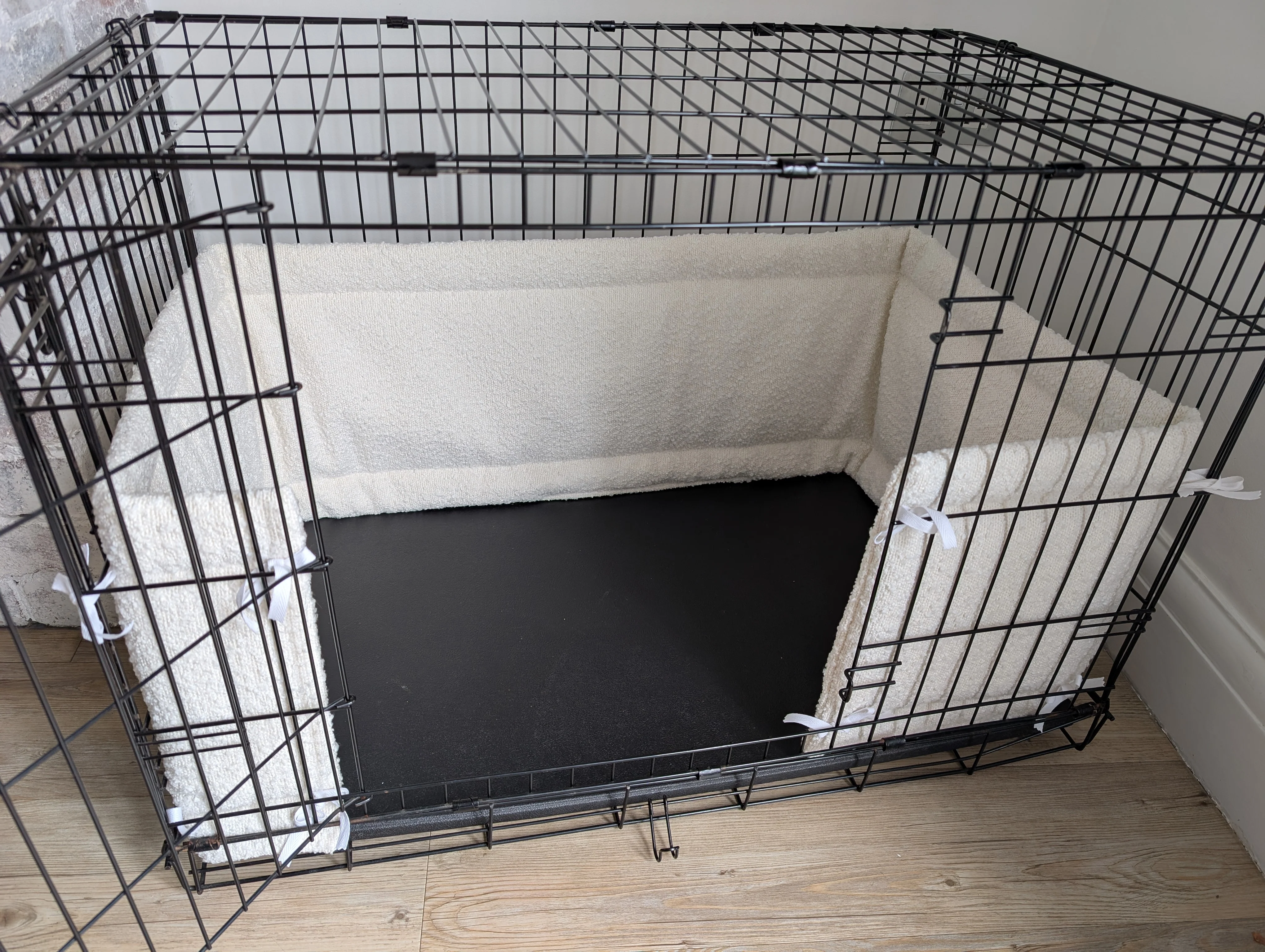 Dog crate bumper - off-white boucle - Image 3