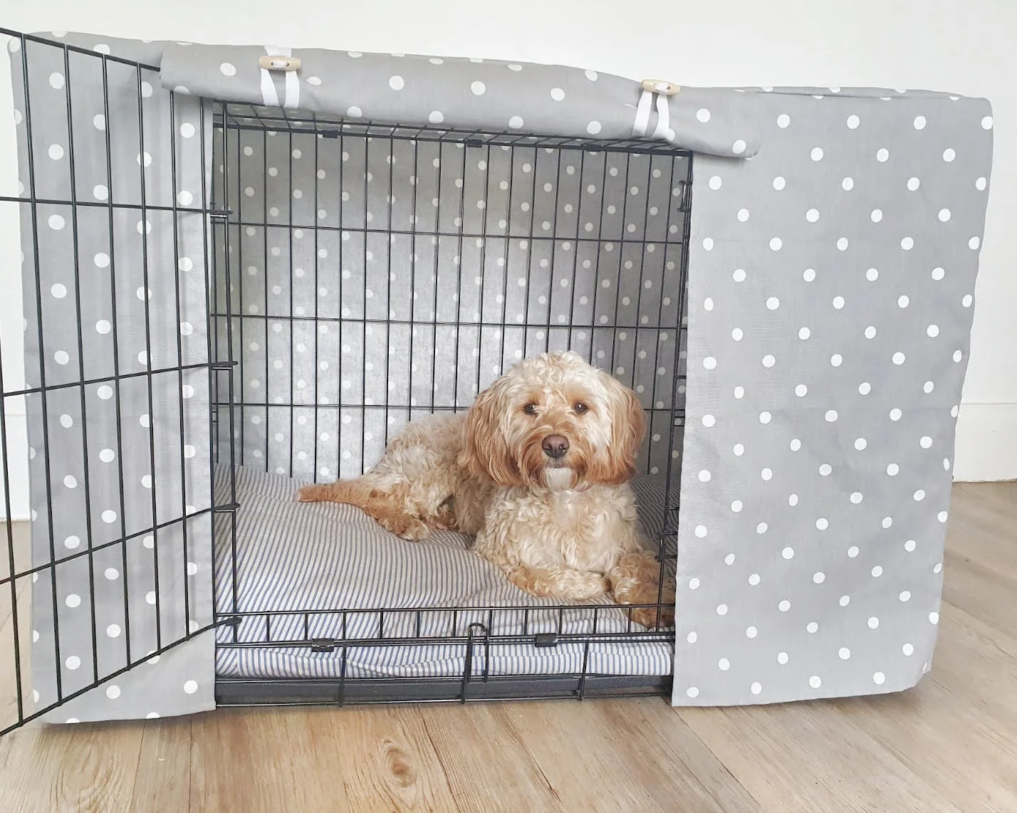 Dog crate cover - Grey spots - Image 3
